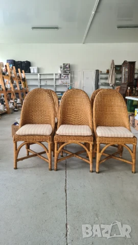 ратанов стол внос от Европа, снимка 4 - Столове - 50700032