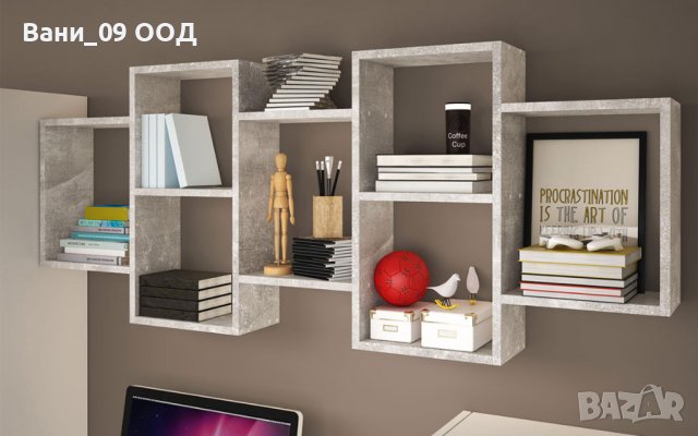 161см! Огромна етажерка за стена в модерен стил, снимка 4 - Етажерки - 40833394