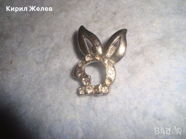 СРЕБРИСТА ФЕШЪН АРТ БРОШКА - ЗАЙЧЕ с БЯЛА ПОЗЛАТА и КРИСТАЛИ 77781, снимка 4 - Други - 37685792
