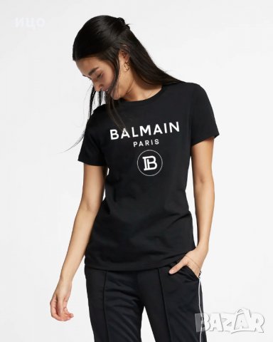  Дамска тениска BALMAIN Paris принт , снимка 3 - Тениски - 28093398