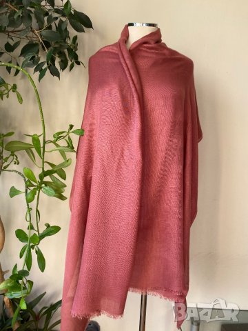 Розов шал, цвят пепел от рози/ тънък шал, снимка 3 - Шалове - 42988763