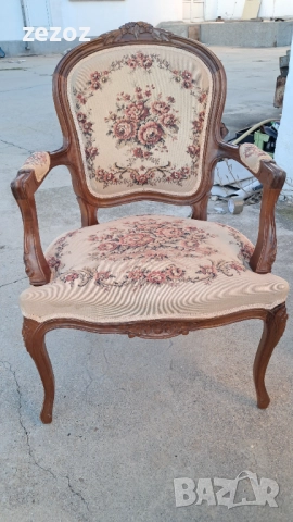 Комплект за хол барок махагон, снимка 3 - Дивани и мека мебел - 52536607