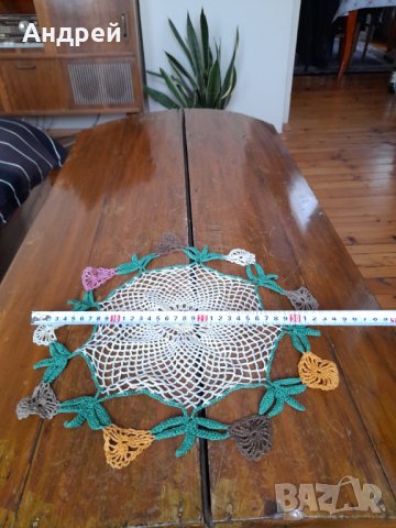 Стара плетена покривка #24, снимка 3 - Антикварни и старинни предмети - 44087020