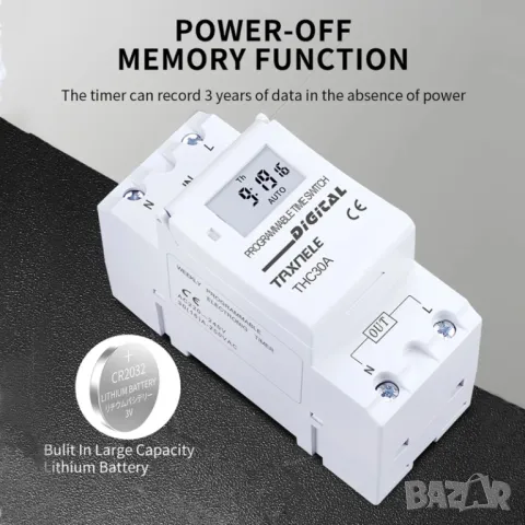 7-дневен програмируем цифров превключвател за време, снимка 4 - Друга електроника - 49909048