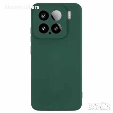 Силиконов кейс iPaky матиран, За Xiaomi 15, Тъмнозелен