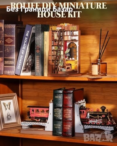 Нов Креативен 3D книжен декор Мини библиотека за рафт DIY модел , снимка 7 - Други - 51902400