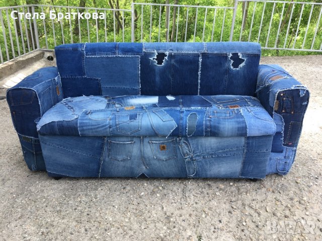 Дънкови дивани , снимка 2 - Дивани и мека мебел - 32757648