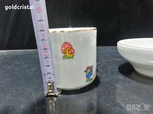 Стар български порцелан детски комплект , снимка 2 - Антикварни и старинни предмети - 53329082