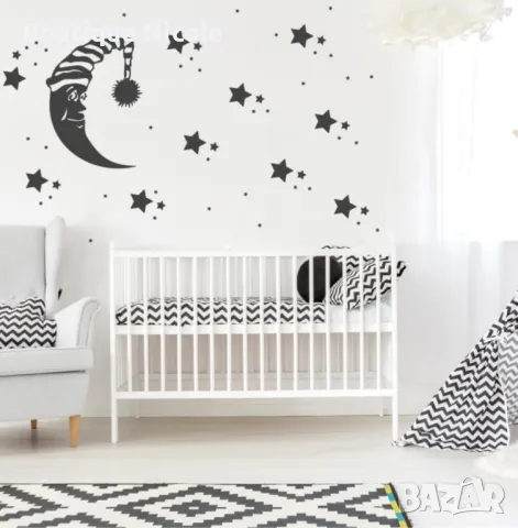 Лунна Симфония: Звездни Стикери за Стена, Която Разказват Историята на Нощта"  , снимка 3 - Други - 48001893