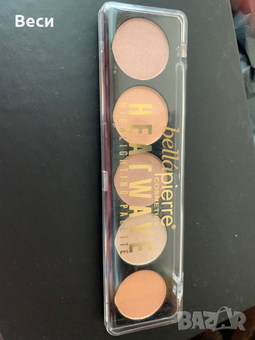 Палитра с хайлайтъри за лице, снимка 2 - Декоративна козметика - 36573255