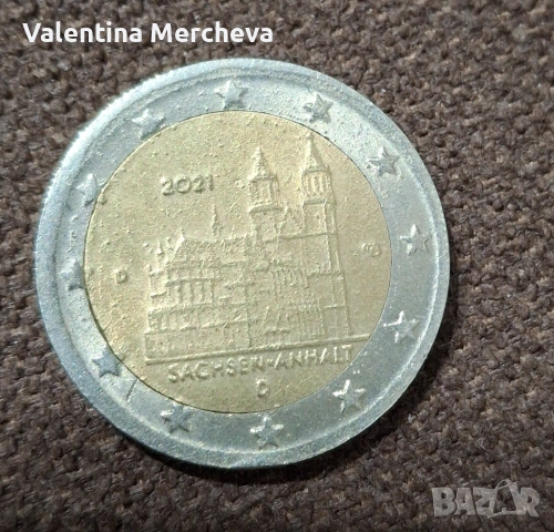 Монета от 2 евро с дефект, снимка 2 - Нумизматика и бонистика - 53566172