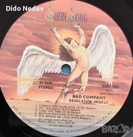 Грамофонна Плоча (Bad Company - Desolation Angels), снимка 3 - Грамофонни плочи - 52044101