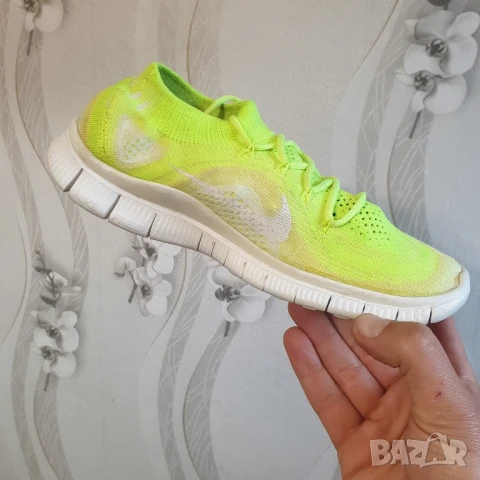 маратонки Nike Free Flyknit+ Volt Electric номер 40 ,5, снимка 8 - Маратонки - 50448794
