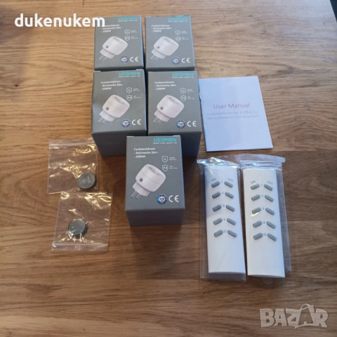 Безжични контакти, с дистанционно 2300W, до 30м, 5 бр./к-кт, снимка 6 - Друга електроника - 53255015