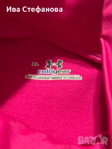 Under Armour марков разкошно розова поло еластан блуза 100 % оригинал , снимка 7 - Блузи с дълъг ръкав и пуловери - 37532165