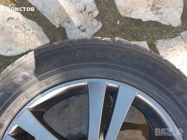 Лети джанти 4бр. със зимни гуми 17" - 5х114,3, снимка 3 - Гуми и джанти - 53571108