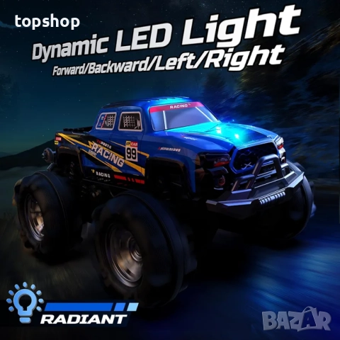 Чисто нов DEERC BG028 Амфибиен RC Монстър Камион/Лодка, IPX7 Водоустойчива кола с дистанционно ..., снимка 3 - Коли, камиони, мотори, писти - 52035245