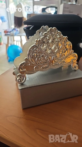 Поставка за салфетки за маса за хартиени салфетки, за ресторант, хотел, сребърна, снимка 7 - Други - 51766238