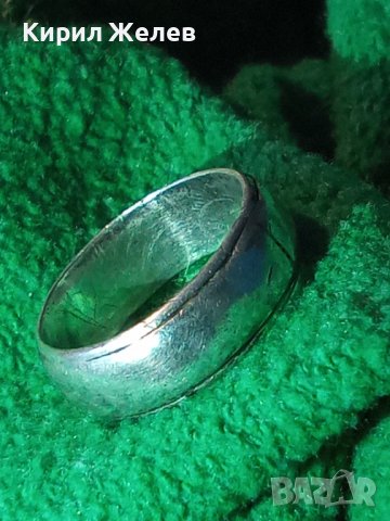 СТАРИННА МАСИВНА СРЕБЪРНА РЕТРО АР ДЕКО СТИЛ ХАЛКА ВИСОКА ПРОБА СРЕБРО ПРЪСТЕН РЪЧНА ИЗРАБОТКА 37823, снимка 15 - Антикварни и старинни предмети - 40762593