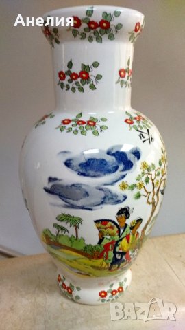 Прекрасна обемна ваза с японски мотиви , снимка 3 - Декорация за дома - 43701529