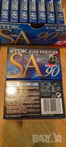 TDK SA 90 Лот от 10 бр чисто нови хромни касети OVP TDK SA90, снимка 1 - Аудио касети - 43507012