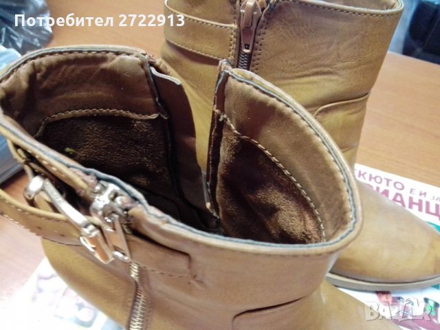Оригинални боти,естествена кожа., снимка 2 - Дамски боти - 33172480