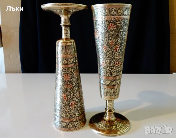Царски бронзов бокал за вино,клетъчен емайл. , снимка 10 - Антикварни и старинни предмети - 32667102