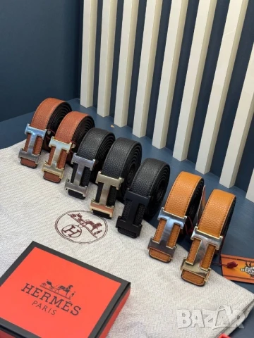 колани от естествена кожа в кутия hermes Louis Vuitton 