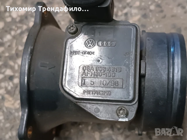 Air mass meter VW 06A906481B Engine 1.6i AKL HITACHI AFH80 -10C , 06A 906 481B дебитомер голф, снимка 3 - Части - 51319102