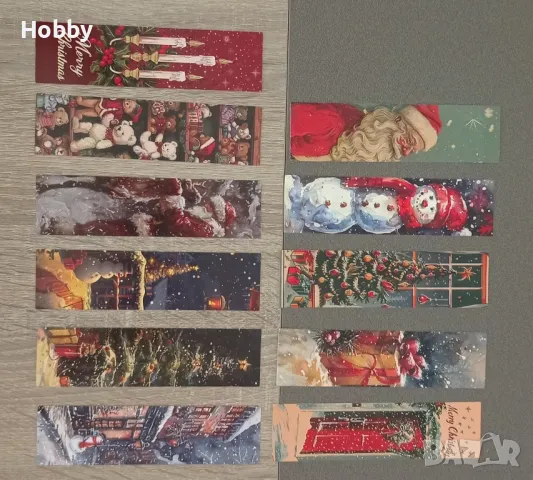 Коледни книгоразделители, снимка 5 - Ученически пособия, канцеларски материали - 47640557