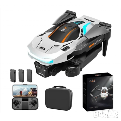 Сгъваем дрон A88 с двойна 1080P камера и интелигентни функции за управление, снимка 3 - Дронове и аксесоари - 51977327