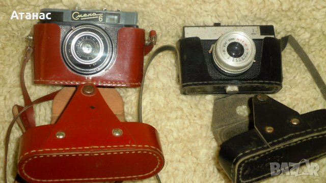 Лентови фотоапарати Смяна 6 и Ломо от СССР