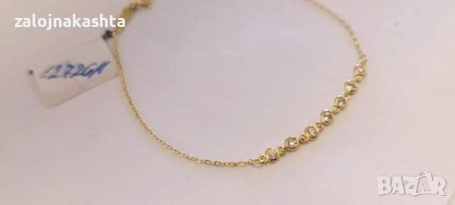 Нова-Златна гривна-1,49гр/14кр, снимка 3 - Гривни - 52736073