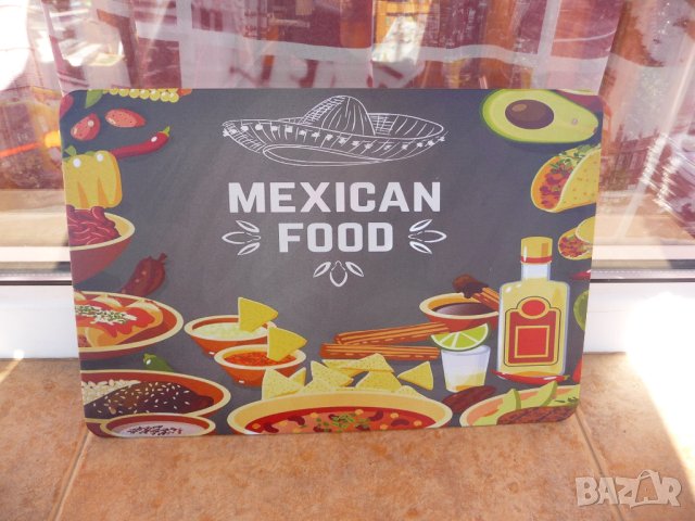 Метална табела Мексиканска храна лютиво сосове чушки Мексико, снимка 1 - Декорация за дома - 43461219