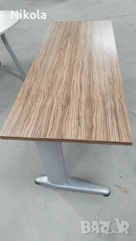 Бюро с метални крака - офис маса 160/66/74см, снимка 7 - Работни маси и бюра - 52108777