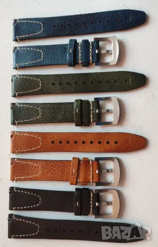Кожени каишки 18 и 20мм, снимка 5 - Каишки за часовници - 47645663