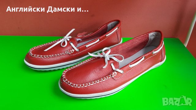 Английски дамски еспадрили естествена кожа-2 цвята, снимка 7 - Дамски ежедневни обувки - 28351544