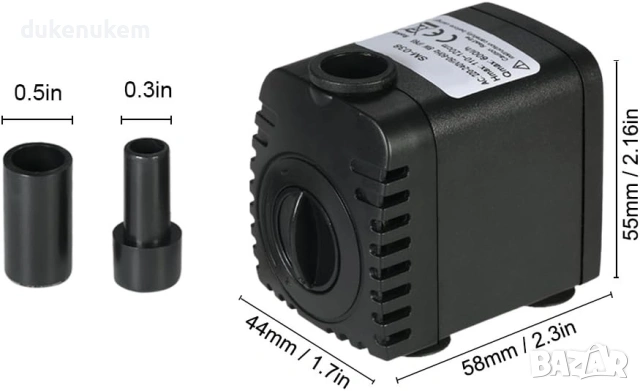 Потопяема водна помпа за аквариум и фонтан 600 L/H, 8 W, снимка 2 - Водни помпи - 53109233