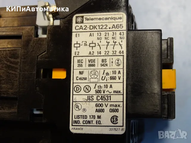 контактор Telemecanique CA2-DK122.A65 contactor auxiliari 10A 220/240V, снимка 3 - Резервни части за машини - 47677154