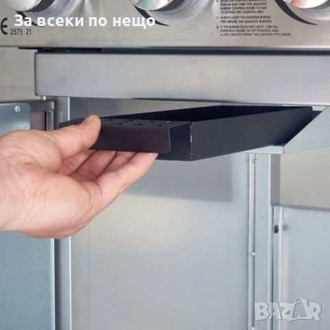 Газов грил от неръждаема стомана с махащи се плотове – 6 горелки за професионално готвене на открито, снимка 4 - Барбекюта - 51492380