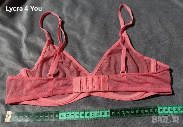 Тюлен сутиен с прозрачни чашки в цвят 'диня', снимка 5 - Бельо - 37793369