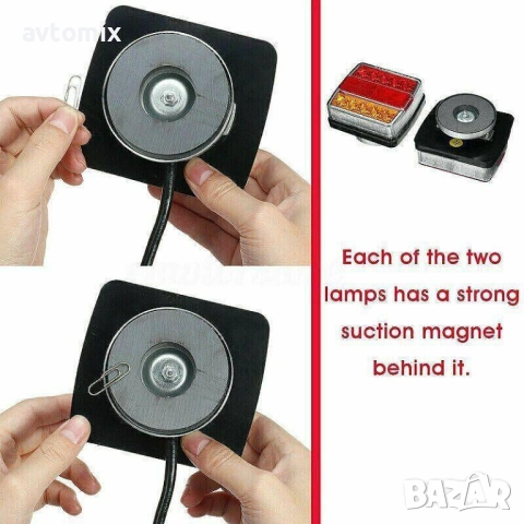 LED диодни стопове, 12V с магнит и окабеляване, 5 функции, комплект, снимка 4 - Аксесоари и консумативи - 52454100