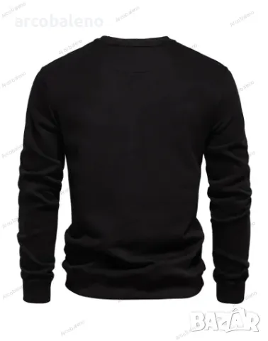 Мъжки свободен едноцветен ежедневен суичър с кръгло деколте, 8цвята , снимка 10 - Суичъри - 48002884