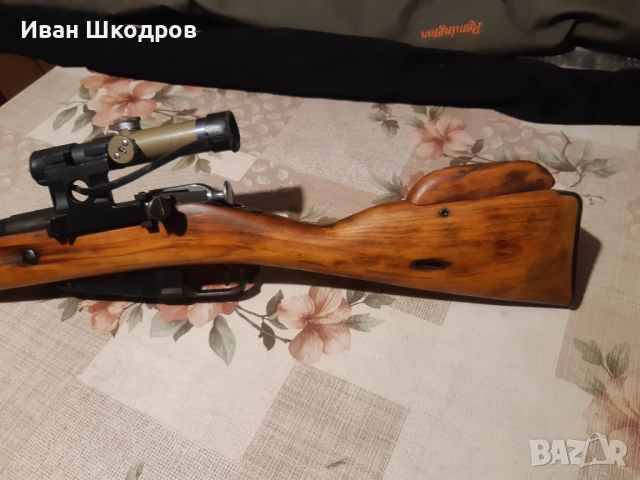Предлагам ловна нарезна карабина снайперски Мосин7.62×54R дьлжина на цевта73см перфектно без забележ, снимка 2 - Ловно оръжие - 52882819