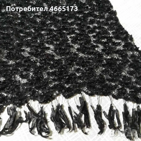 Дамски черен Шал /Наметало , снимка 6 - Шалове - 53025321