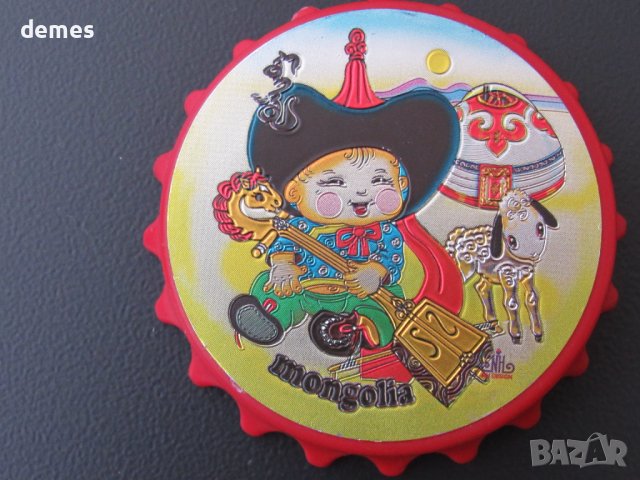 Голям автентичен магнит от Монголия-серия-отварачка, снимка 3 - Колекции - 43250776