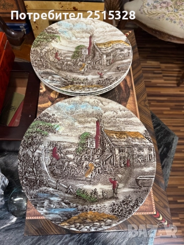 красив английски порцеланов сервиз 23 части The Poste House, снимка 6 - Антикварни и старинни предмети - 52049426