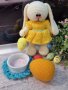 Великденски подаръци. Плетена играчка Заек-БЕБИ + яйце на стойка., снимка 5