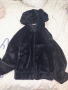 Зимно дамско черно пухкаво палто, снимка 1