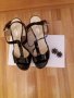 Дамски сандали от естествен лак+подарък стилни обеци